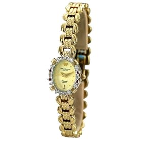 Jules Jurgensen Ladies Diamond and Ruby Elegant Goldtone Watch by Jules Jurgensen