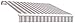 Awntech 10-Feet Maui-LX Left Motor with Remote Retractable Acrylic Awning, 96-Inch Projection, Dusty Blue Multi Colored