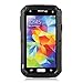 BB-YuHan Love MEI Samsung Galaxy S5 Case Aluminum,3-layer Corning Gorilla Glass Aluminum Metal Protective Samsung Galaxy S5 Case (Black)