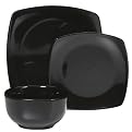 Glamour Square 12-pc. Dinnerware Set - Black