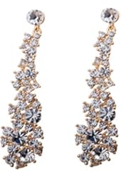 Waterfall Earrings-CIShop UltraSparkling Long Pearl earrings with Diamonds-Supper Beauty