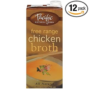 Pacific Natural Foods Natural Free Range Chicken Broth, 32 Ounce Units (Pack of 12) by Pacific Natural Foods