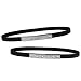 Set of 2 Message Bracelets - Black Rhinestone/ Black A-List