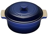 Le Creuset Stoneware 2-Quart Covered Round Casserole, Cobalt Blue