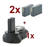 Minadax Profi Batteriegriff f�r Canon EOS 1100D als BG-E10 Ersatz + 2 LP-E10 Akkus