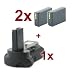 Minadax Profi Batteriegriff f�r Canon EOS 1100D als BG-E10 Ersatz + 2 LP-E10 Akkus
