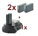 Minadax Profi Batteriegriff f�r Canon EOS 1100D als BG-E10 Ersatz + 2 LP-E10 Akkus