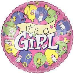 It's A Girl Mylar Balloon