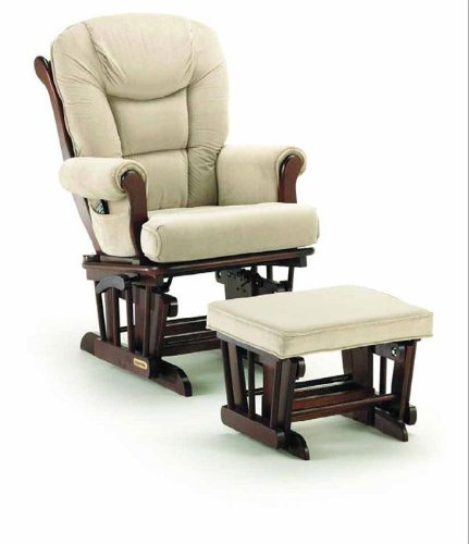 Shermag Glider Rocker w/ Ottoman in Cherry