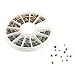 300pcs 3D Nail Art Tips Black Gems Crystal Glitter Rhinestone DIY Decoration Kit With Wheel