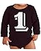 Custom Kingdom Number 1 - First Birthday Party One-Year-Old Bodysuit (Long-Sleeved 18 Months, Black)
