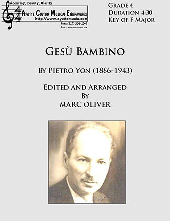 Gesu Bambino by Pietro Yon (Band Set with Score and Parts)