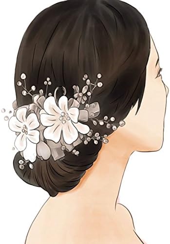 Elleacc Rhinestones Wedding Bridal Fascinator Feather Flora Hair Clip