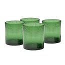 Artland Iris Double Old Fashioned Glasses, Green, Set of 4