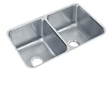 Elkay ELUH311810 Gourmet Lustertone Undermount Sink, Stainless Steel