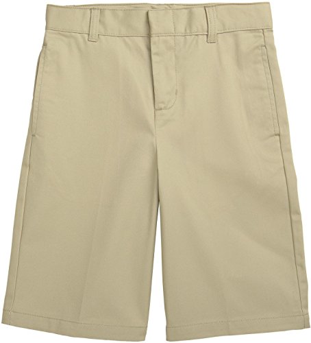 French Toast School Uniform Boys Flat Front Adjustable Waist Shorts , Khaki, 16