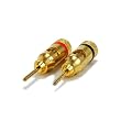 1 PAIR OF High-Quality Copper (non-banana) Speaker Plugs - Pin Screw Type
