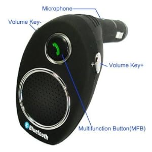 Aigital Vivavoce Bluetooth Per Auto - Con Controllo Vocale, Altoparlante 3W, Dual Link, Fino A 20 Ore Autonomia - Foto 2