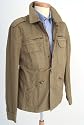 Mens Khaki Utility Casual Coat Jacket