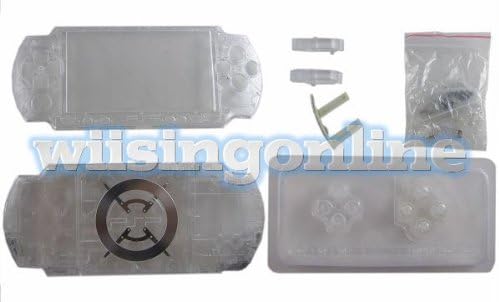 PSP2000 front + back faceplate &amp; buttons (psp2000 housing shell)--Crystal