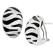 Black Enamel Sterling Silver Earrings