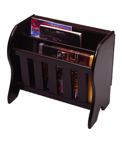 Magazine Rack With Folding Tabletop (espresso) (14.2