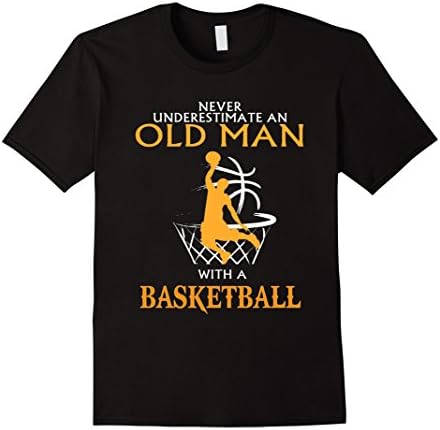 Men's Never underestimate an old man with a Basketball - Shirt XL Black