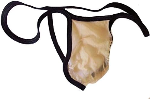 Mens SUPER STRETCHY Stocking Thong G String Underwear SHEER NAKED BONE High Quality MADE in USA