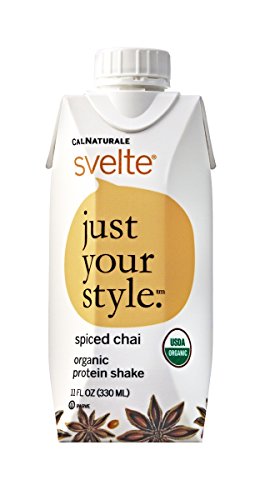 CalNaturale Svelte Organic Protein Shake, Spiced Chai, 11 Ounce (Pack of 8)