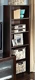 kathy ireland Office by Bush Furniture Grand Expressions 5-Shelf Bookcase, Warm Molasses