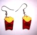 French Fries Shaped Plastic Fast Food Dangle Earrings Bs-28