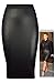NAZ Fashion Womens Celebrity Inspired High Waisted Wetlook Bodycon Pencil Skirt
