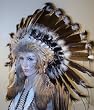 Native American War Bonnet Feather Headdress, Reproduction