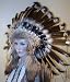 Native American War Bonnet Feather Headdress, Reproduction