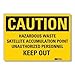 Caution Sign, 10 in. H, Vinyl, Hazardous (2 Pieces)