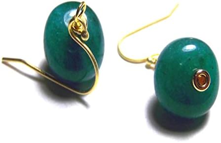 Green Indian Emerald Vermeil Earrings