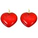 Red Heart Glass Bead Pendants Beading 19mm Approx 2