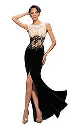 Mermaid Scoop Neck Applique Fitted Lace Beaded Knit Homecoming Dress 