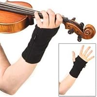 Wristies Hand Warming Practice Gloves - Short Length for Large Hands: Black