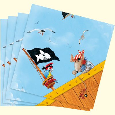 Childrens Toyshop  Spielwaren : Spiegelburg*Capt`n Sharky*20 Servietten