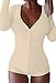 Women's Long Sleeve Bodysuit Polyester Cotton V-Neck top Leotard top Jumpsuit