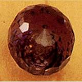 Cal Crystal Imported Lead Crystal Cabinet Knob Satin Brass M30 AMETHYST US4