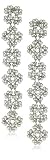 Clara Kasavina Swarovski Crystal Shoulder Duster Filigree Earring Clara Kasavina Swarovski Crystal Shoulder Duster Filigree Earring