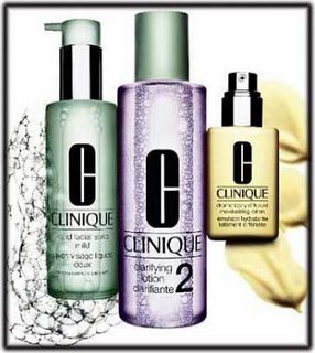 Clinique 3 Step skin care system- dramatically moisturizing gel w/pump+ lotion 2+ liquid facial soap