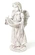 Pack of 2 Inspirational Girl Angel Outdoor Garden Bird Feeder Statues 18"