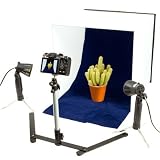 Produkt-Bild: Delamax Licht-Set 2x 50W und Stativ - ideal f&uuml;r Delamax Mini-Studios - f&uuml;r Kompaktkameras oder kleine DSLRs mit 1/4-Zoll Standard-Gewinde