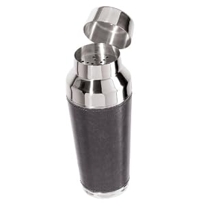 Oggi 26-Ounce Faux Leather and Stainless Steel Cocktail Shaker by Oggi