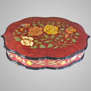 Italian Inlaid Wooden Music/Jewelry Box