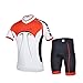 Baleaf Men's Short Sleeve Cycling Jersey 3D Padded Shorts Set