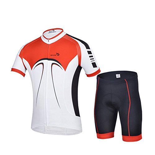 Baleaf Men's Short Sleeve Cycling Jersey 3D Padded Shorts Set